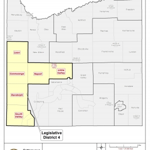 Map of Legislative District 4 in Cattaraugus County