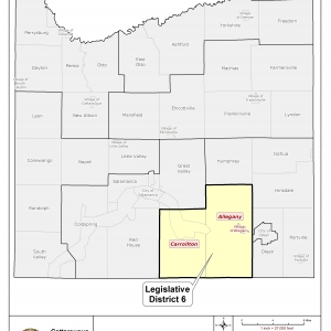 Map of Legislative District 6 in Cattaraugus County