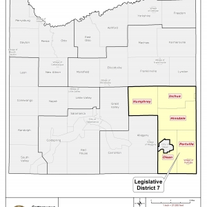 Map of Legislative District 7 in Cattaraugus County