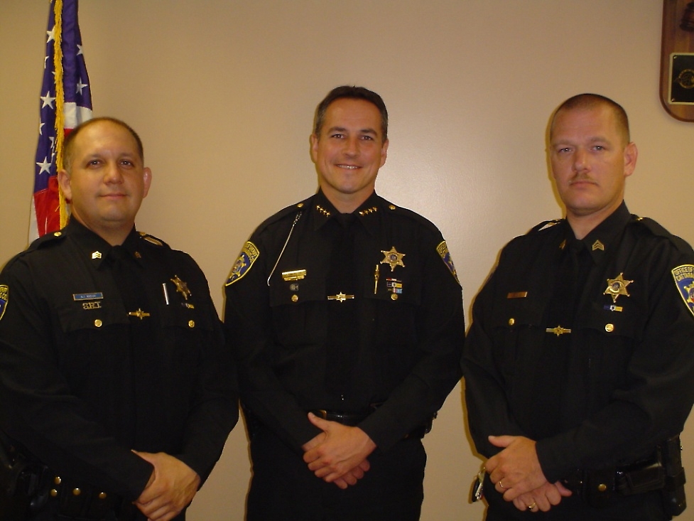 Sergeant Andrew Rozler, Sheriff Timothy Whitcomb and Sergeant Allen Defoe