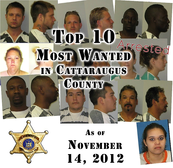 Sheriff's Office: Top 10 Most Wanted in Cattaraugus County as of Nov 14, 2012