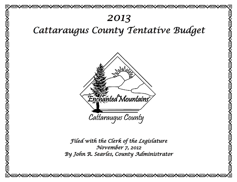 2013 Cattaraugus County Tentative Budget