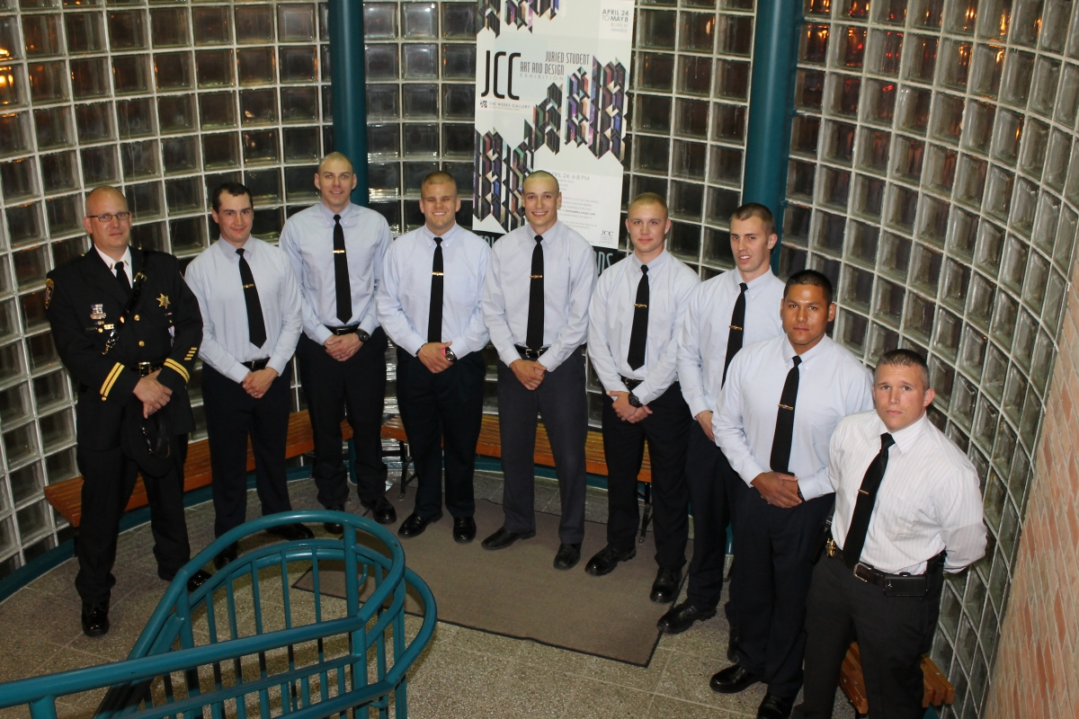 Left to Right: Lt. David Schuman,Denver Boberg, James Yansick, Richard Lundberg, Jr., Dalton Kashmer, Christopher Pavlock, Adam McAdoo, Jeremiah Bova, Det. Jordan Haines