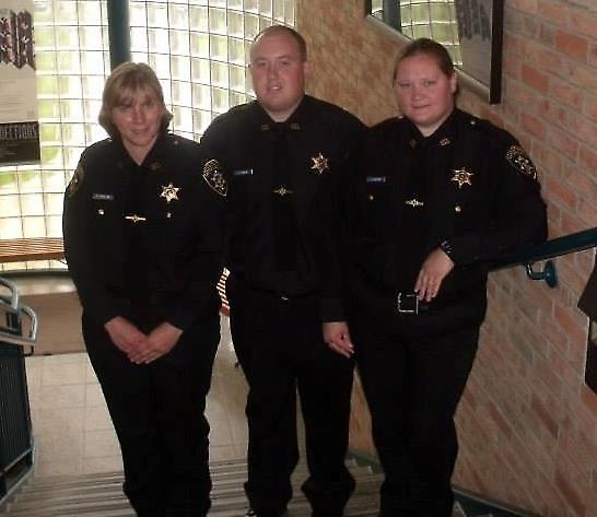 Pictured from left to right are: Correction Officer Melissa Pound-Ives, Correction Officer Philip Viereck and Correction Officer Adora Bertino.