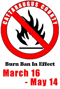 Burn Ban in Effect from March 16 to May 14, 2016 in Cattaraugus County, NY
