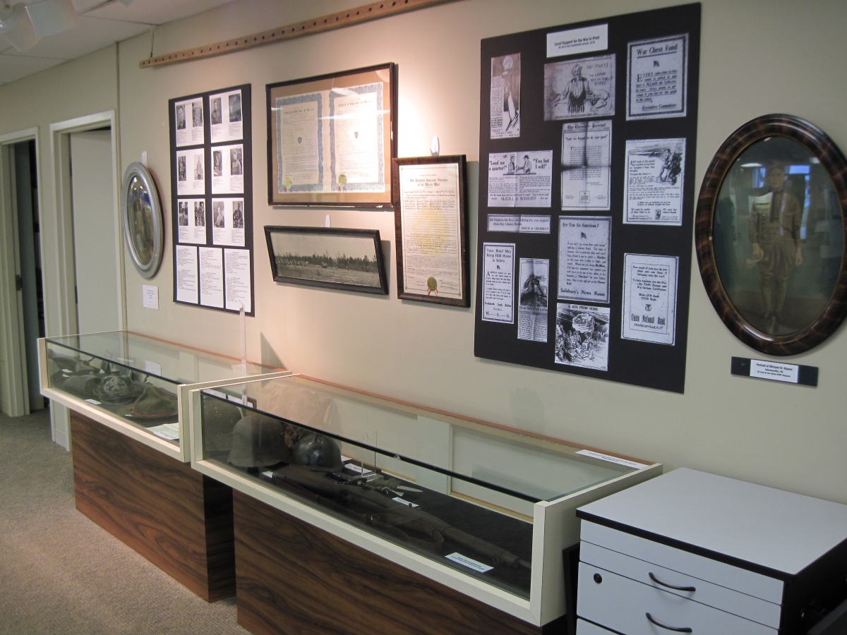 View of a portion of the WWI Display at the Cattaraugus County Museum