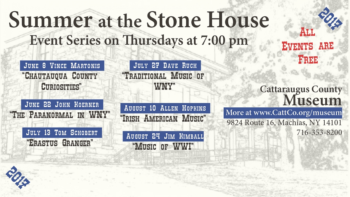 2017 Summer at the Stone House Schedule