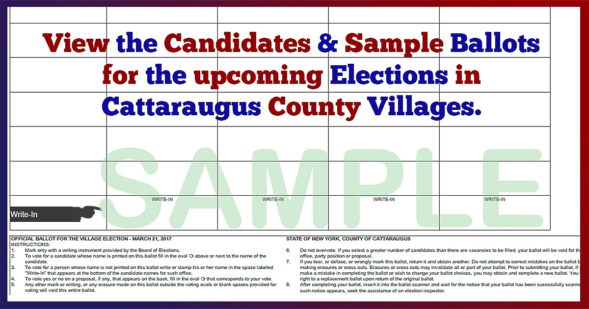 View the Candidates & Sample Ballots for the upcoming Villages Elections