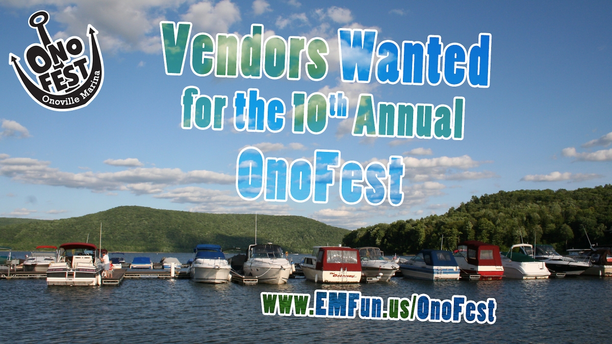 Vendors wanted for the 10th Annual OnoFest at the Onoville Marina