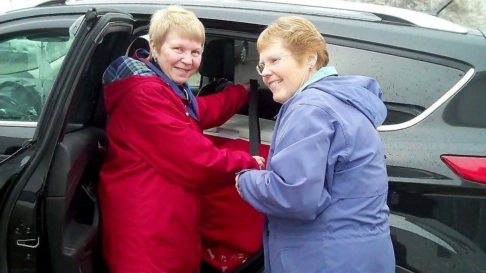 Meals on Wheels volunteers loading a vehicle in Cattaraugus County