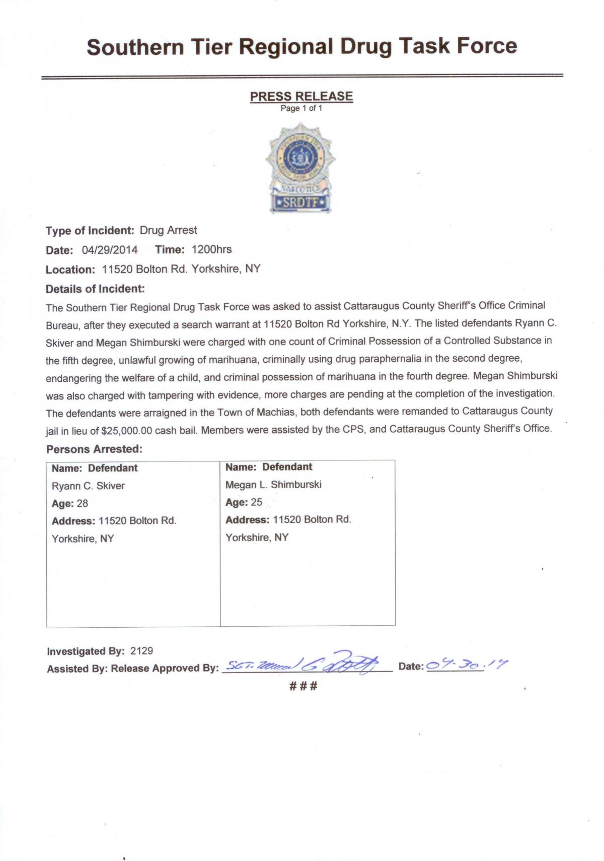 Southern Tier Regional Drug Task Force
