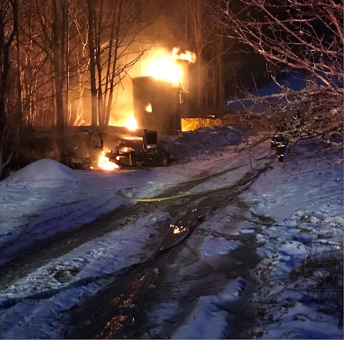 Picture of burning oil well