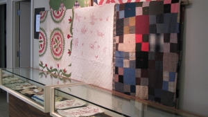 Quilt display 1 at the Cattaraugus County Museum