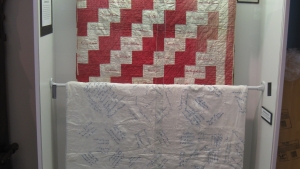 Quilt display 2 at the Cattaraugus County Museum