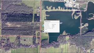 Screenshot Outdoor Map Viewer showing Fishing Access