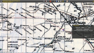 Zoom in on Randolph, NY of 1869 Beers map