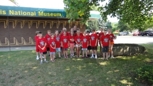 Standing with the campers are Inv. Christa Heckathorn