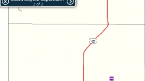 Screenshot of the interactive Cattaraugus County Snowmobile Trail Map on mobile