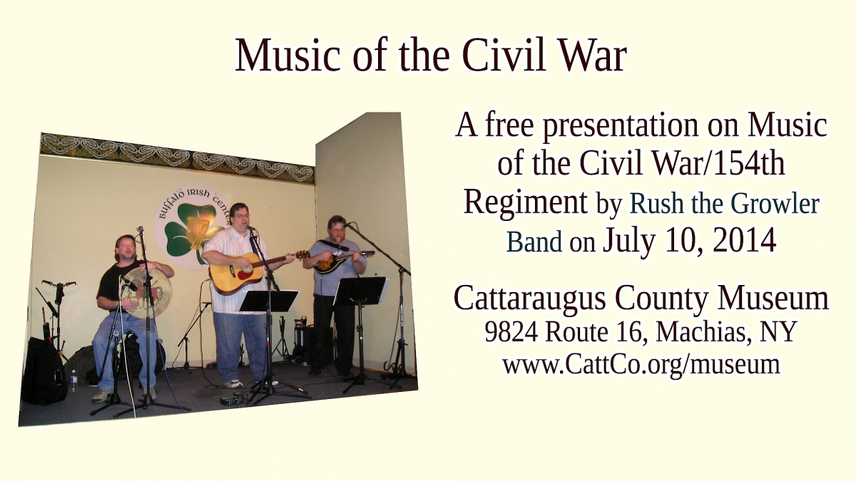 Music of the Civil War presentation by Rush the Growler Band on 7/10/2014