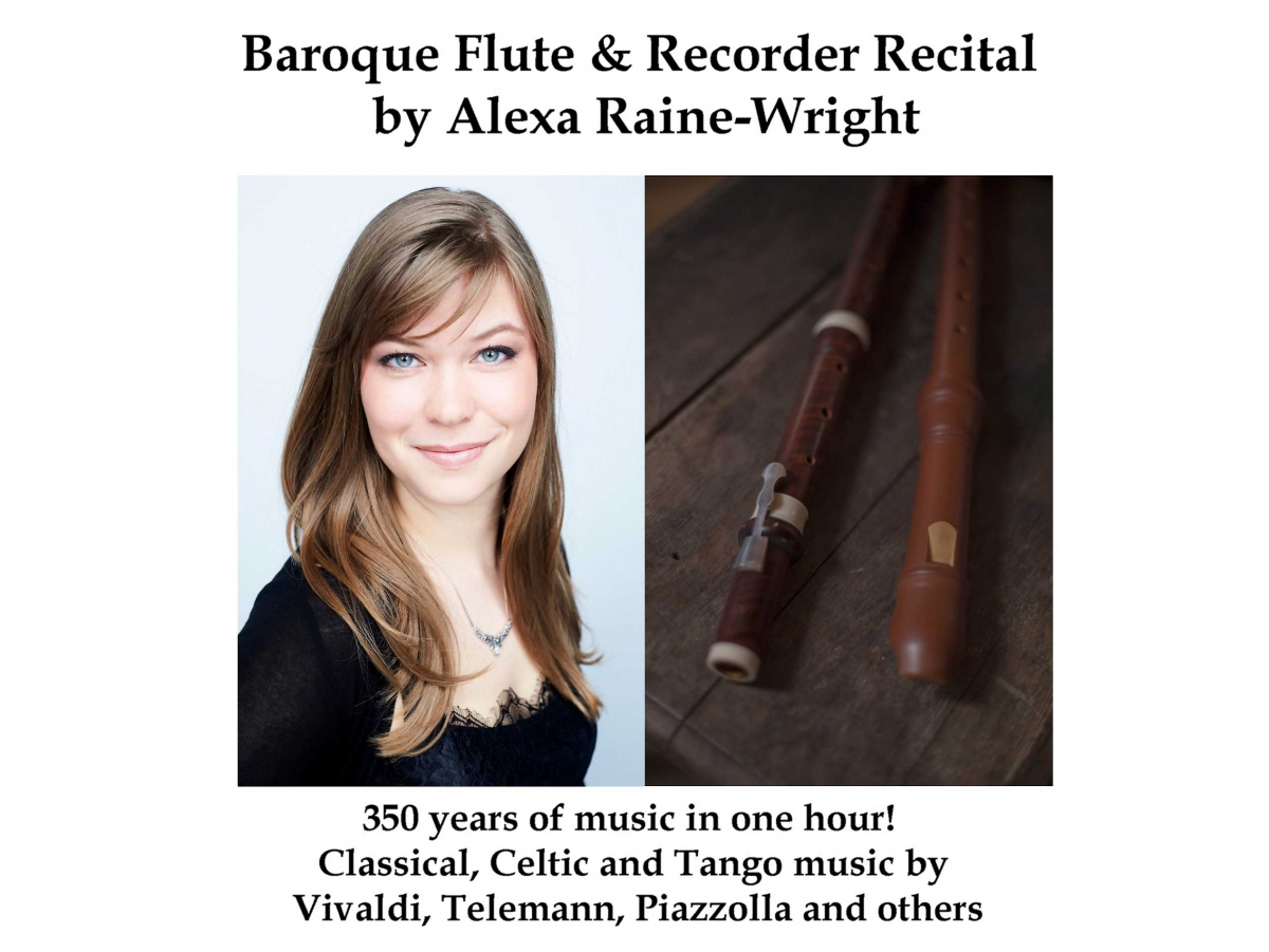 Benefit Concert: Baroque Flute & Recorder Recital by Alexa Raine-Wright