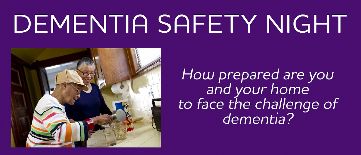Dementia Safety Night banner
