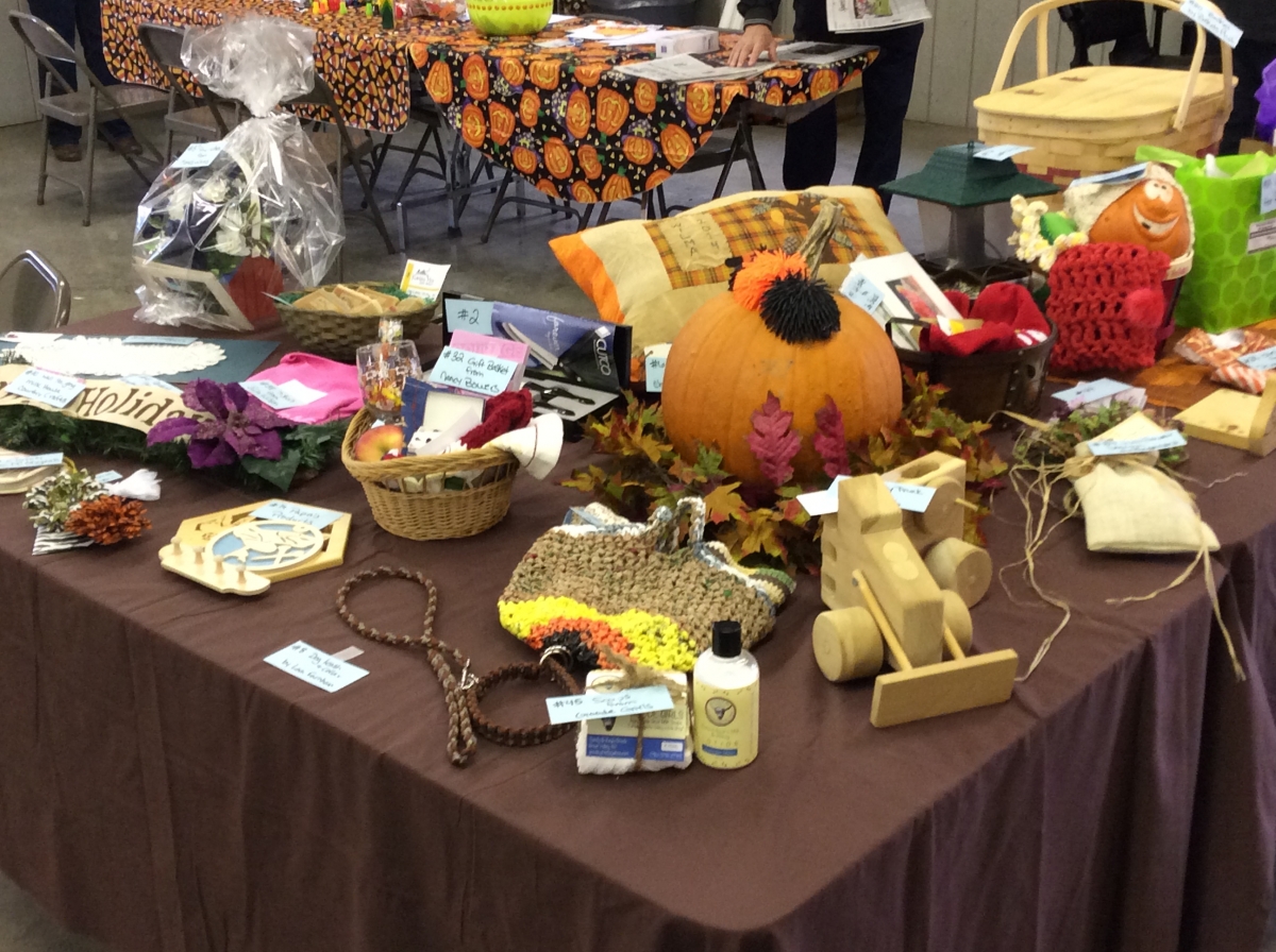 Raffle items at a past WILMA event