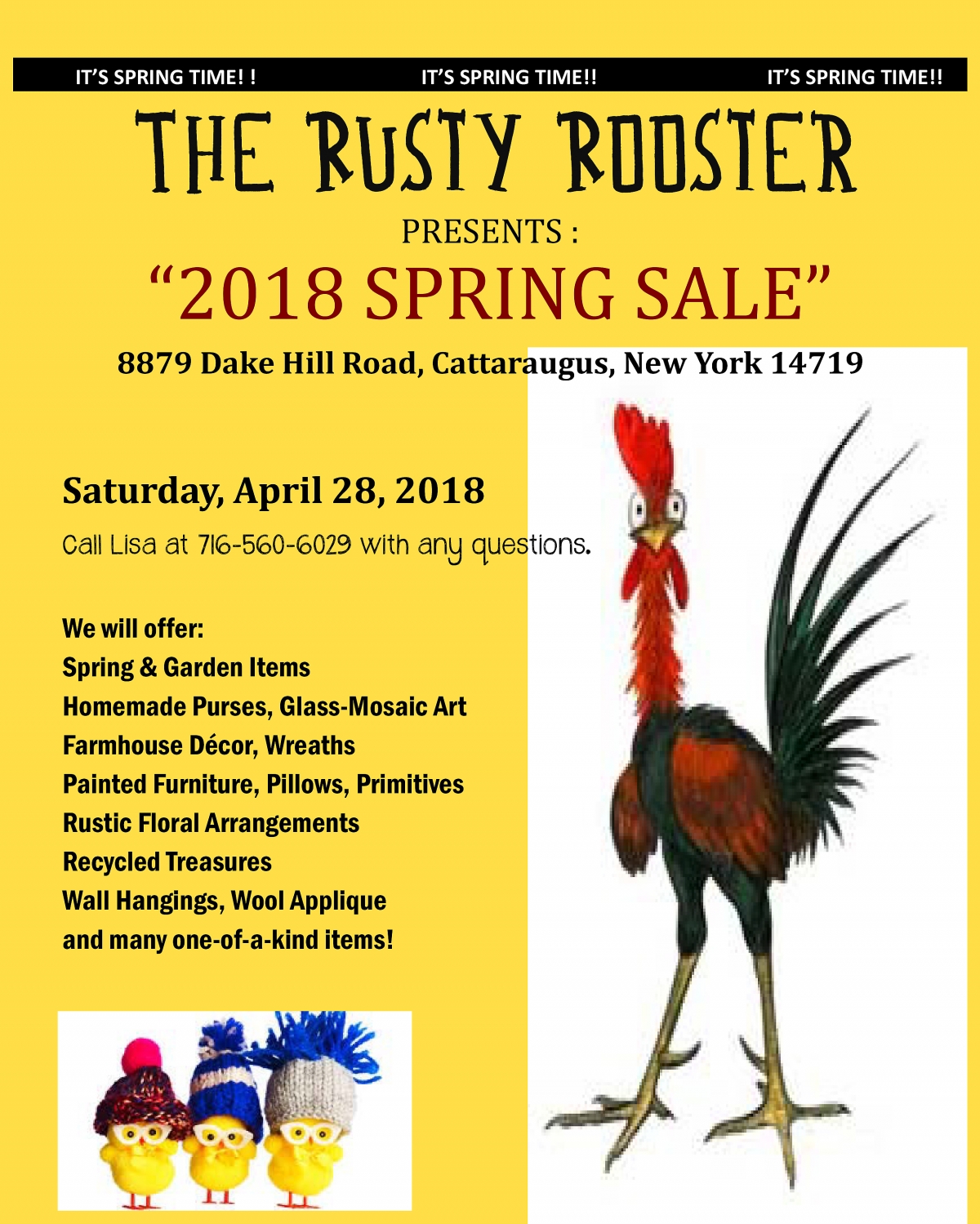 Rusty Rooster Cattaraugus Sping Sale 