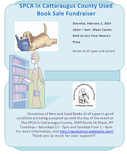 SPCA's Book Sale Fundraiser Feb 1, 2014